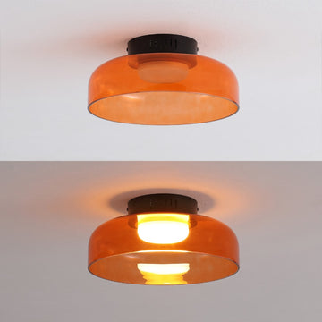 Kalmar 12" Modern Minimalist Iron/Glass Dimmable Integrated LED Flush Mount